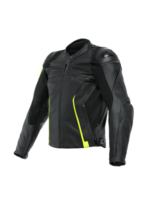 papastavroushops.gr VR46 CURB LEATHER JACKET DAINESE BLACK/FLUO-YELLOW